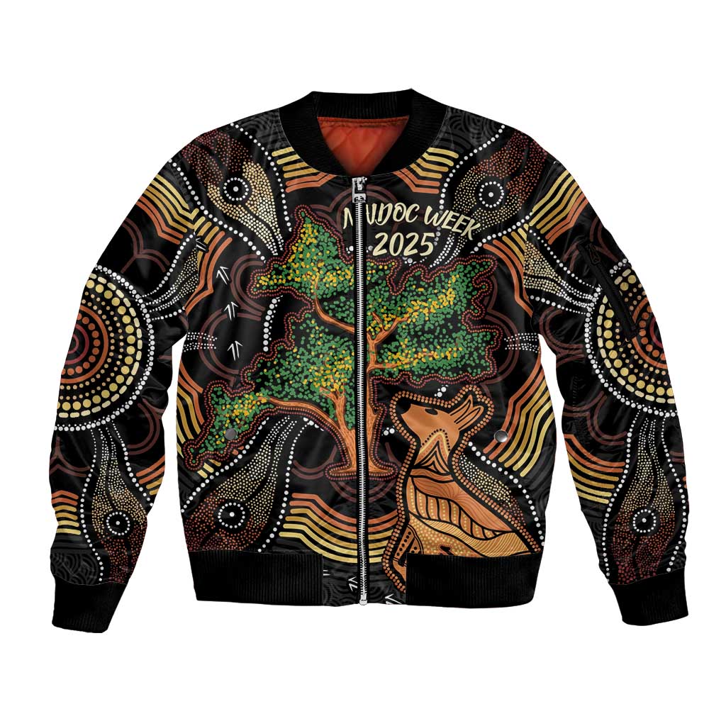 NAIDOC Week 2025 Indigenous Sleeve Zip Bomber Jacket Legacies - Tree Of Life