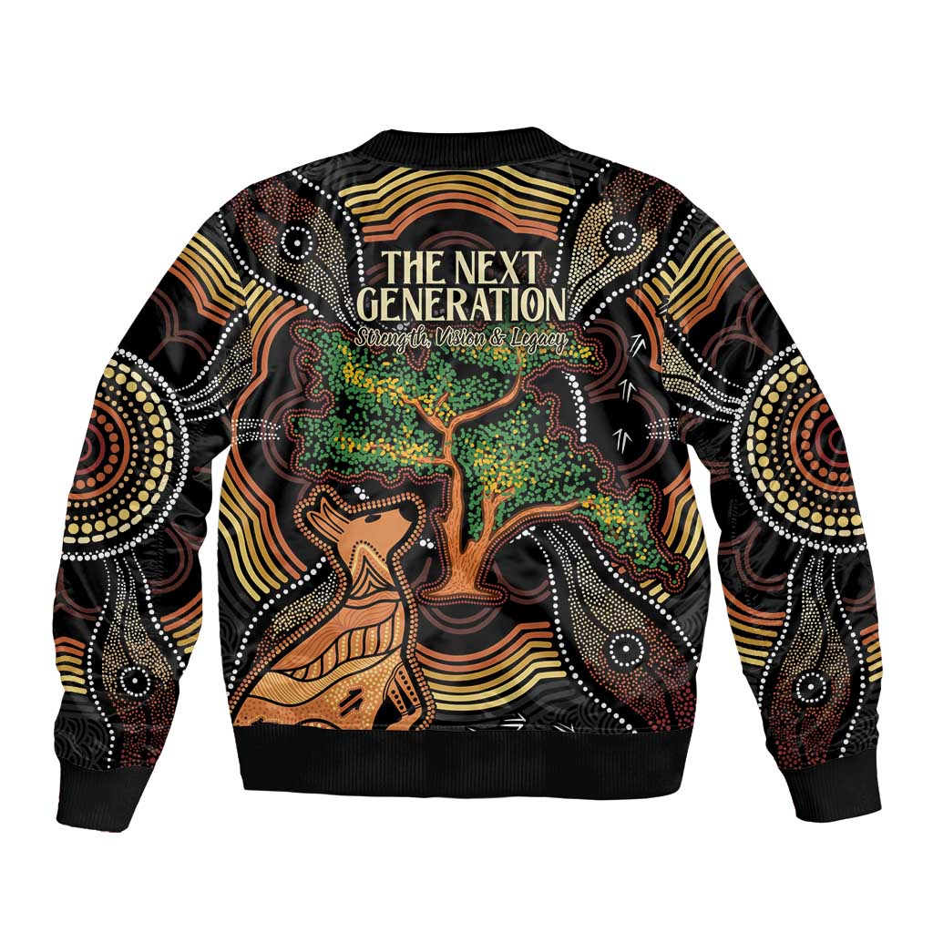 NAIDOC Week 2025 Indigenous Sleeve Zip Bomber Jacket Legacies - Tree Of Life