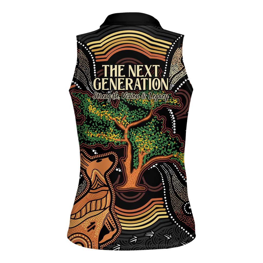 NAIDOC Week 2025 Indigenous Women Sleeveless Polo Shirt Legacies - Tree Of Life