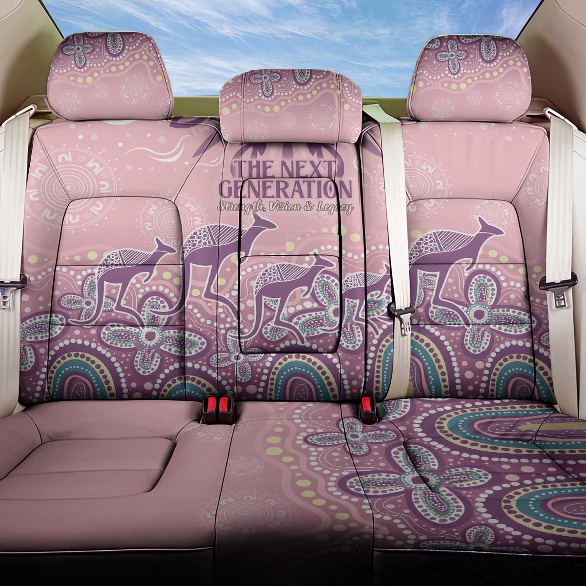 NAIDOC Week 2025 Indigenous Back Car Seat Cover Pastel Dream