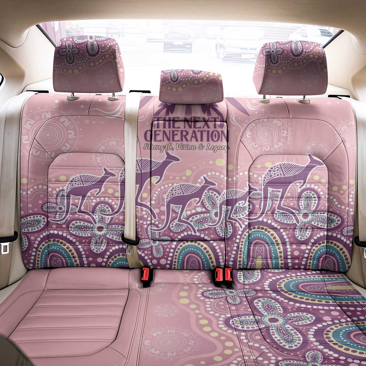 NAIDOC Week 2025 Indigenous Back Car Seat Cover Pastel Dream