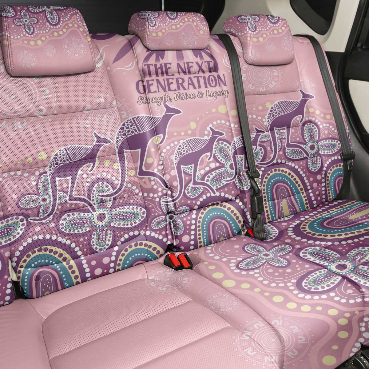 NAIDOC Week 2025 Indigenous Back Car Seat Cover Pastel Dream