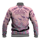 NAIDOC Week 2025 Indigenous Baseball Jacket Pastel Dream