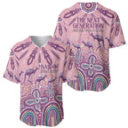 NAIDOC Week 2025 Indigenous Baseball Jersey Pastel Dream