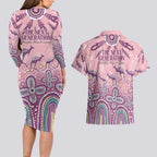 NAIDOC Week 2025 Indigenous Couples Matching Long Sleeve Bodycon Dress and Hawaiian Shirt Pastel Dream