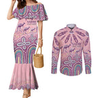 NAIDOC Week 2025 Indigenous Couples Matching Mermaid Dress and Long Sleeve Button Shirt Pastel Dream