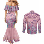 NAIDOC Week 2025 Indigenous Couples Matching Mermaid Dress and Long Sleeve Button Shirt Pastel Dream