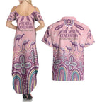 NAIDOC Week 2025 Indigenous Couples Matching Summer Maxi Dress and Hawaiian Shirt Pastel Dream