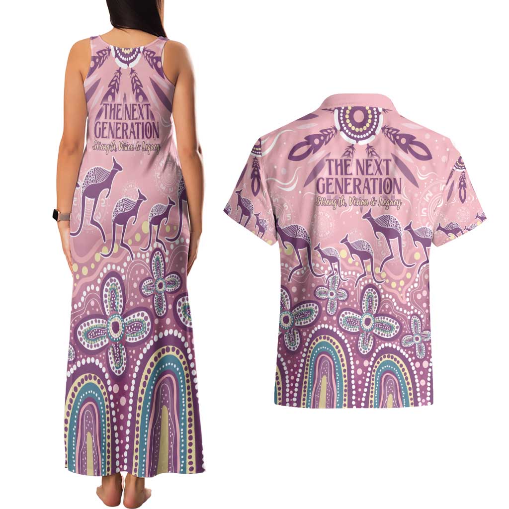 NAIDOC Week 2025 Indigenous Couples Matching Tank Maxi Dress and Hawaiian Shirt Pastel Dream