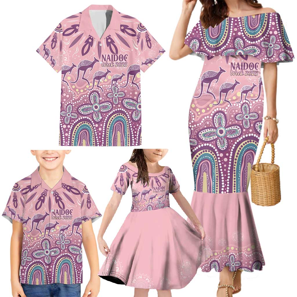 NAIDOC Week 2025 Indigenous Family Matching Mermaid Dress and Hawaiian Shirt Pastel Dream