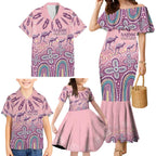 NAIDOC Week 2025 Indigenous Family Matching Mermaid Dress and Hawaiian Shirt Pastel Dream