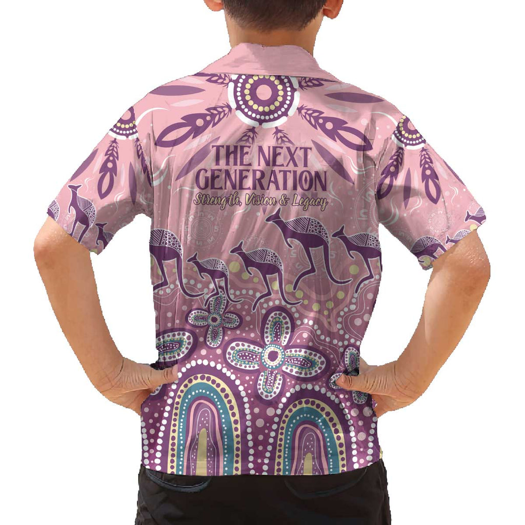 NAIDOC Week 2025 Indigenous Family Matching Off The Shoulder Long Sleeve Dress and Hawaiian Shirt Pastel Dream