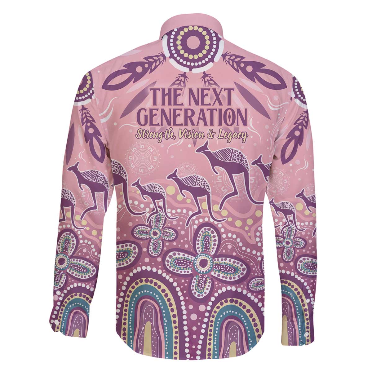 NAIDOC Week 2025 Indigenous Family Matching Off The Shoulder Long Sleeve Dress and Hawaiian Shirt Pastel Dream