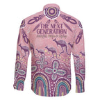 NAIDOC Week 2025 Indigenous Family Matching Off Shoulder Maxi Dress and Hawaiian Shirt Pastel Dream