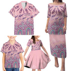 NAIDOC Week 2025 Indigenous Family Matching Puletasi and Hawaiian Shirt Pastel Dream