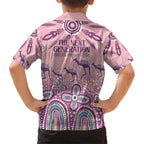 NAIDOC Week 2025 Indigenous Family Matching Short Sleeve Bodycon Dress and Hawaiian Shirt Pastel Dream