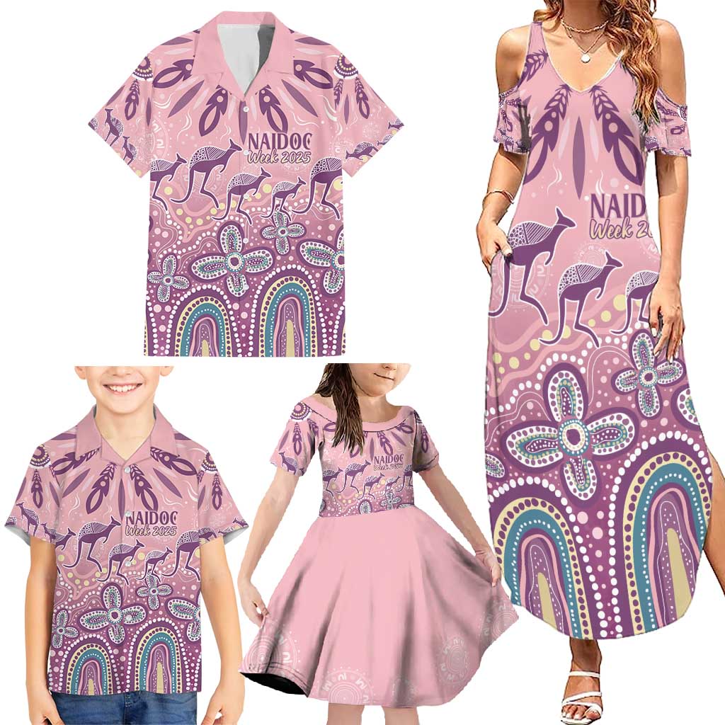 NAIDOC Week 2025 Indigenous Family Matching Summer Maxi Dress and Hawaiian Shirt Pastel Dream