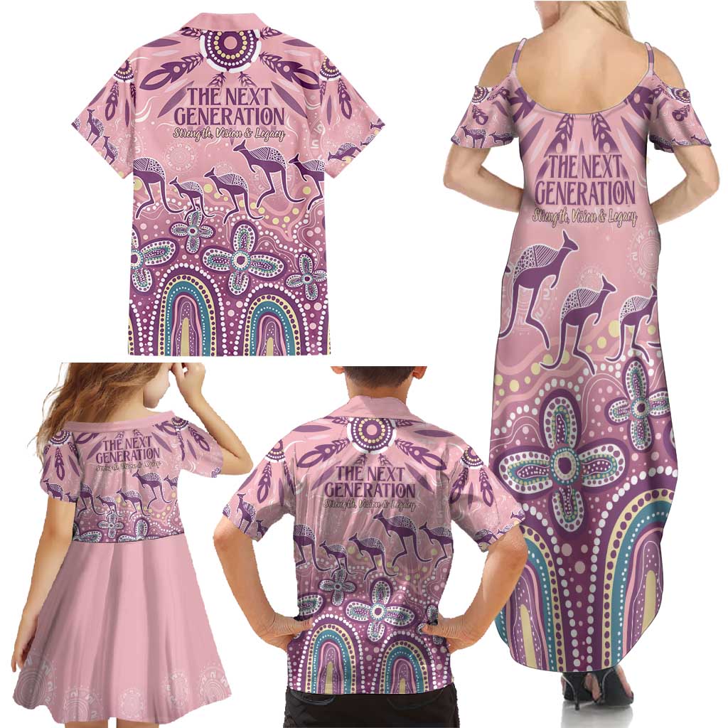 NAIDOC Week 2025 Indigenous Family Matching Summer Maxi Dress and Hawaiian Shirt Pastel Dream