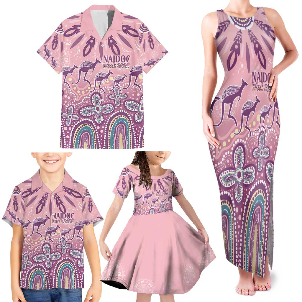 NAIDOC Week 2025 Indigenous Family Matching Tank Maxi Dress and Hawaiian Shirt Pastel Dream