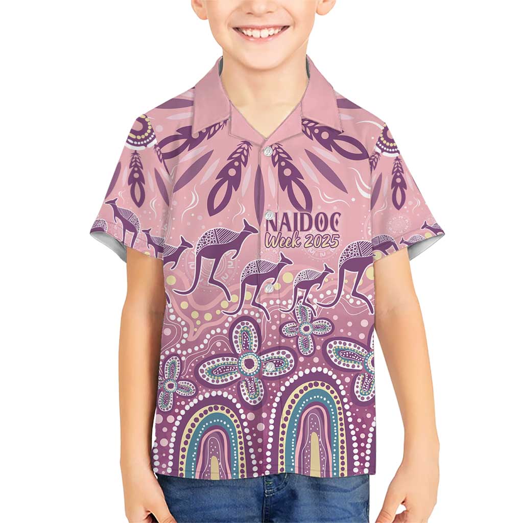 NAIDOC Week 2025 Indigenous Kid Hawaiian Shirt Pastel Dream