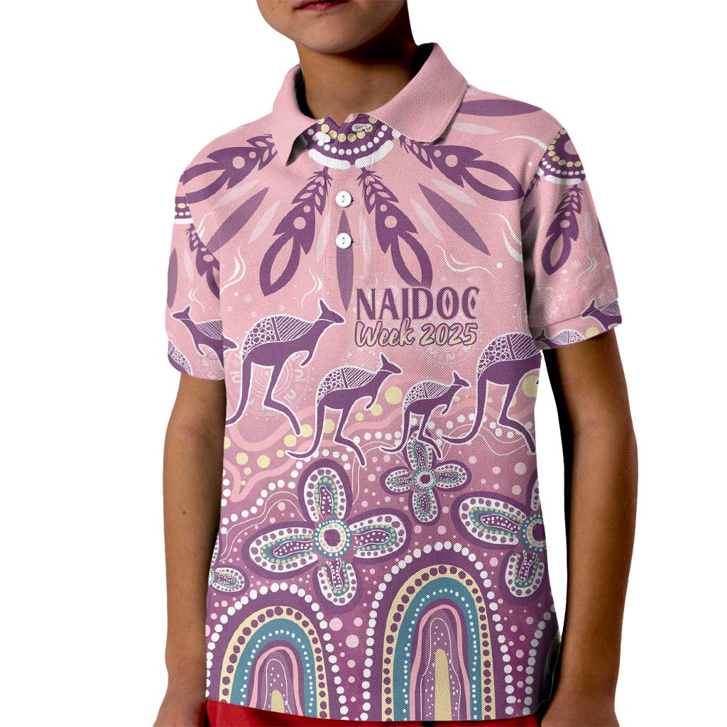 NAIDOC Week 2025 Indigenous Kid Polo Shirt Pastel Dream