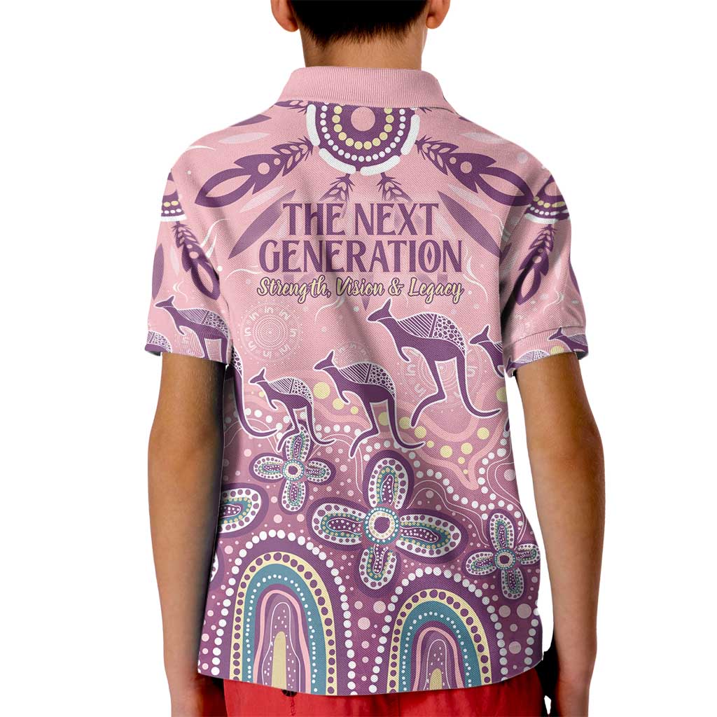 NAIDOC Week 2025 Indigenous Kid Polo Shirt Pastel Dream