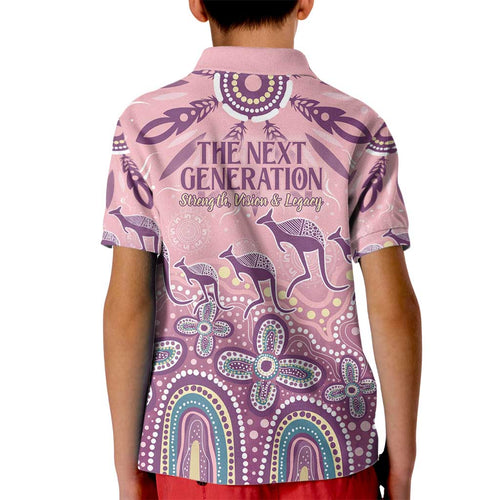 NAIDOC Week 2025 Indigenous Kid Polo Shirt Pastel Dream