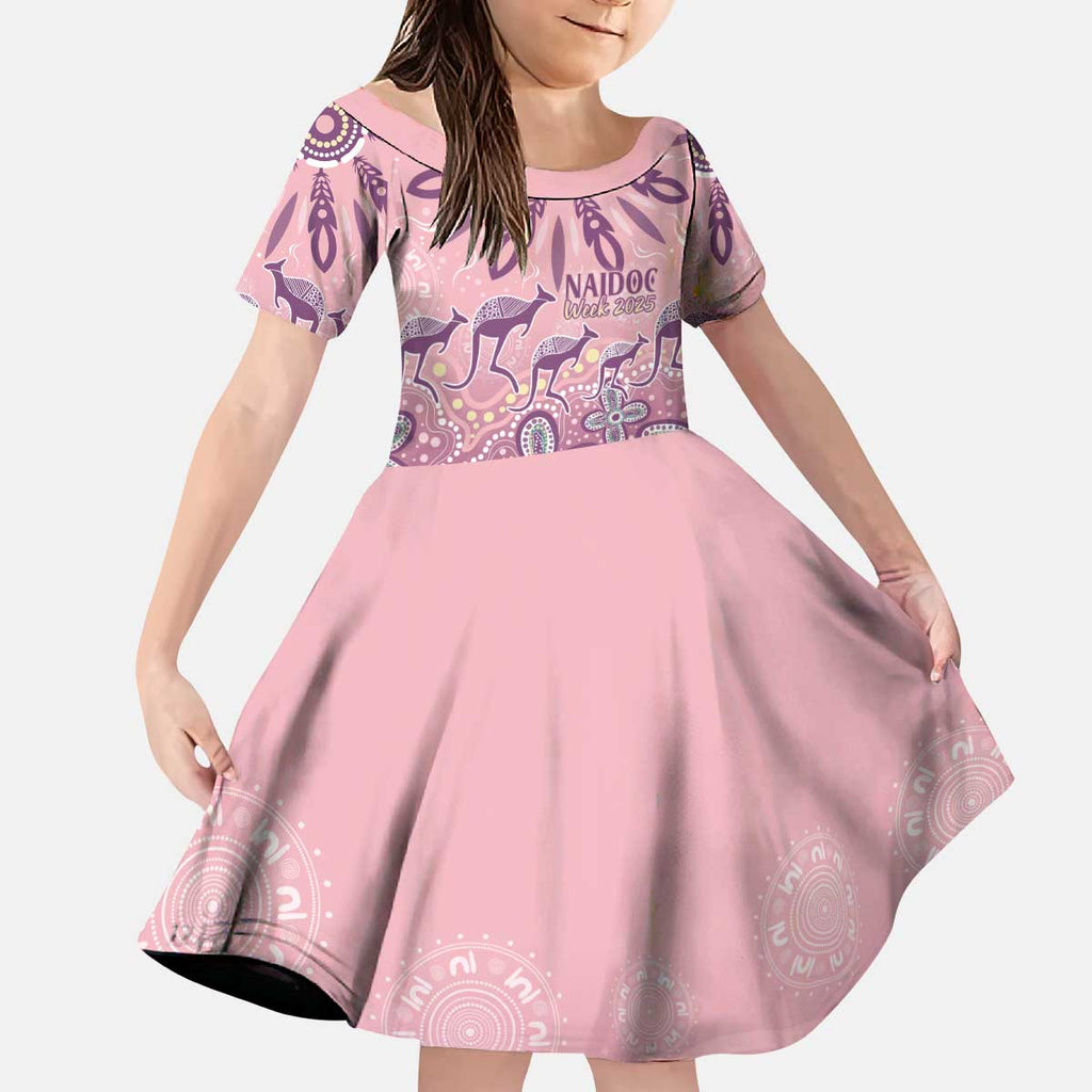 NAIDOC Week 2025 Indigenous Kid Short Sleeve Dress Pastel Dream