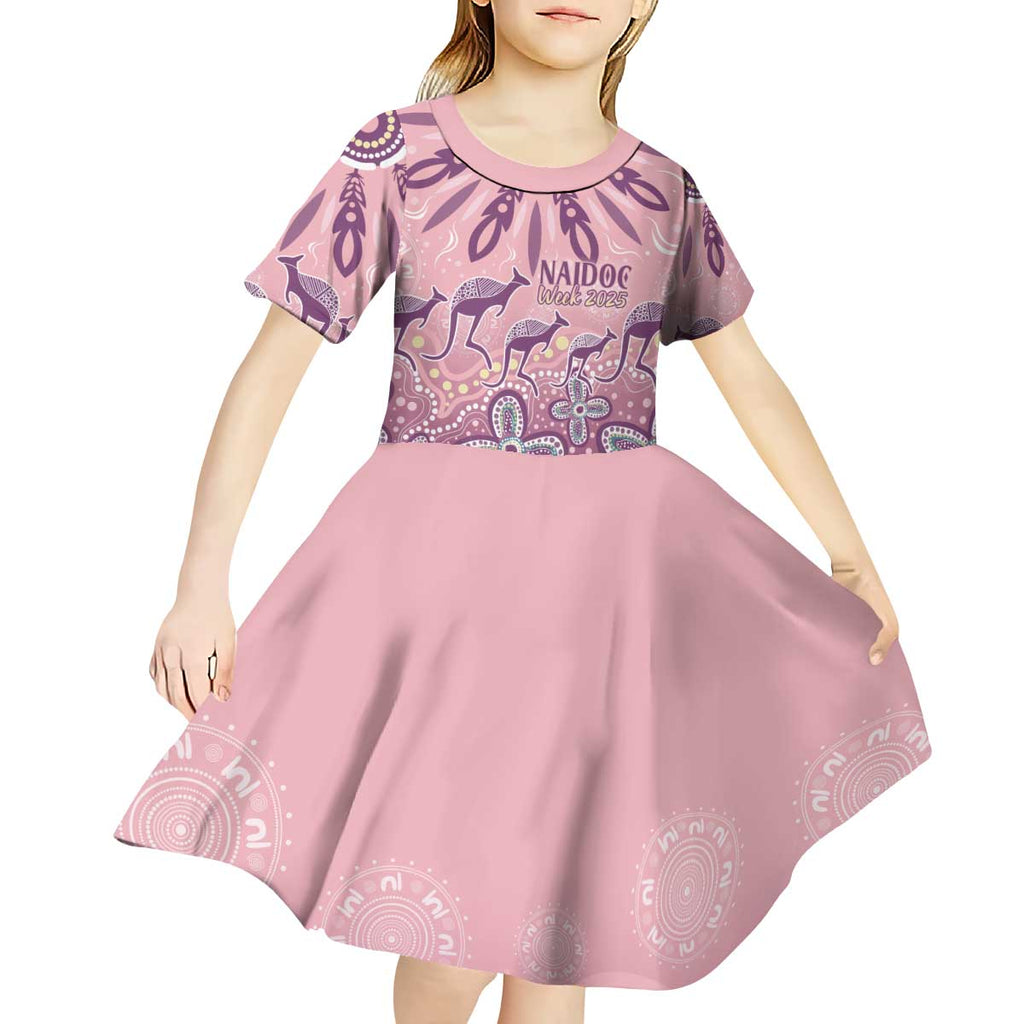 NAIDOC Week 2025 Indigenous Kid Short Sleeve Dress Pastel Dream