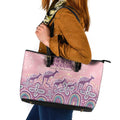 NAIDOC Week 2025 Indigenous Leather Tote Bag Pastel Dream