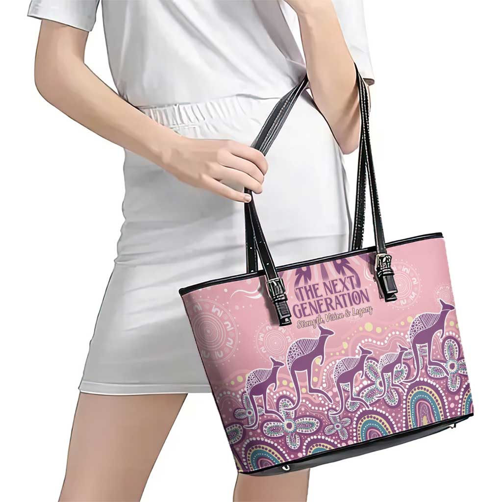 NAIDOC Week 2025 Indigenous Leather Tote Bag Pastel Dream