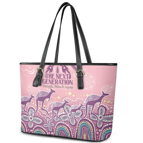 NAIDOC Week 2025 Indigenous Leather Tote Bag Pastel Dream