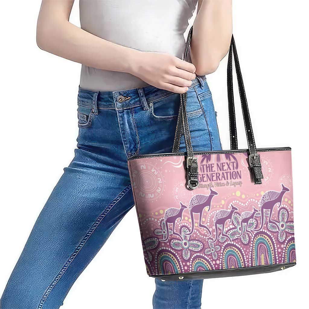 NAIDOC Week 2025 Indigenous Leather Tote Bag Pastel Dream
