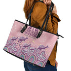 NAIDOC Week 2025 Indigenous Leather Tote Bag Pastel Dream