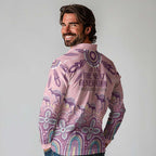 NAIDOC Week 2025 Indigenous Long Sleeve Polo Shirt Pastel Dream