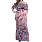 NAIDOC Week 2025 Indigenous Off Shoulder Maxi Dress Pastel Dream