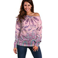 NAIDOC Week 2025 Indigenous Off Shoulder Sweater Pastel Dream