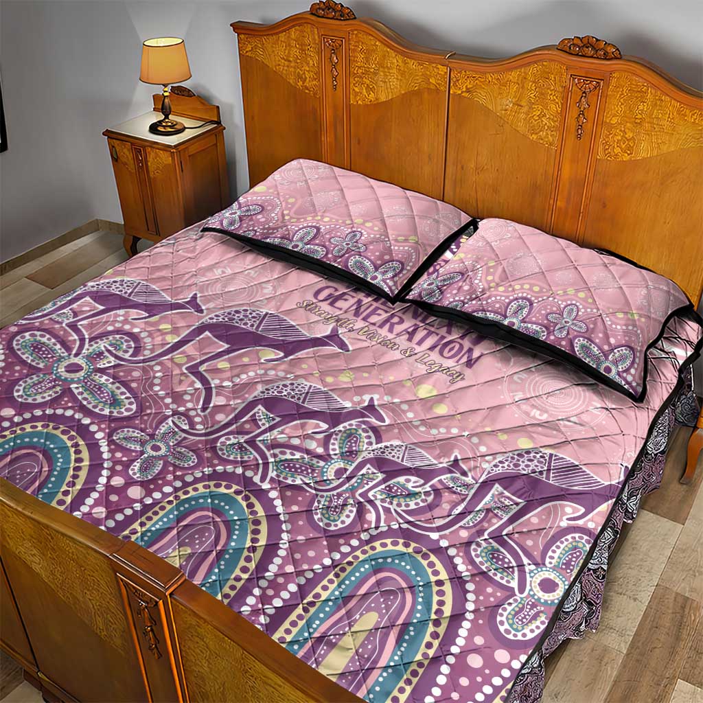 NAIDOC Week 2025 Indigenous Quilt Bed Set Pastel Dream
