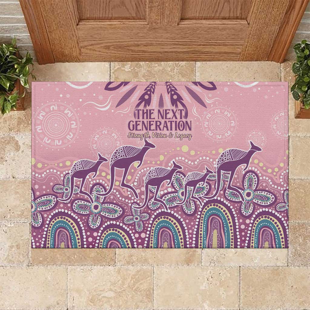 NAIDOC Week 2025 Indigenous Rubber Doormat Pastel Dream