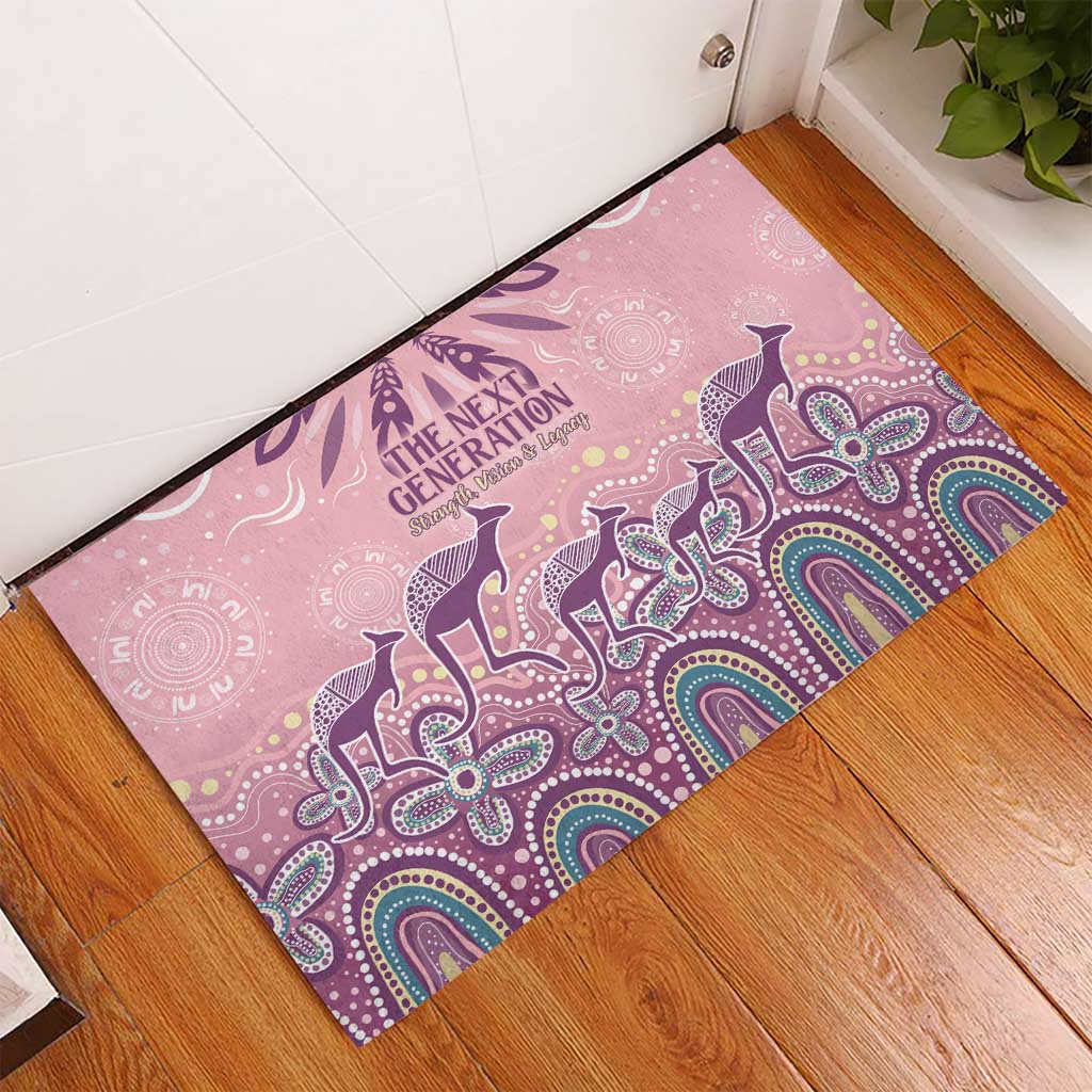 NAIDOC Week 2025 Indigenous Rubber Doormat Pastel Dream