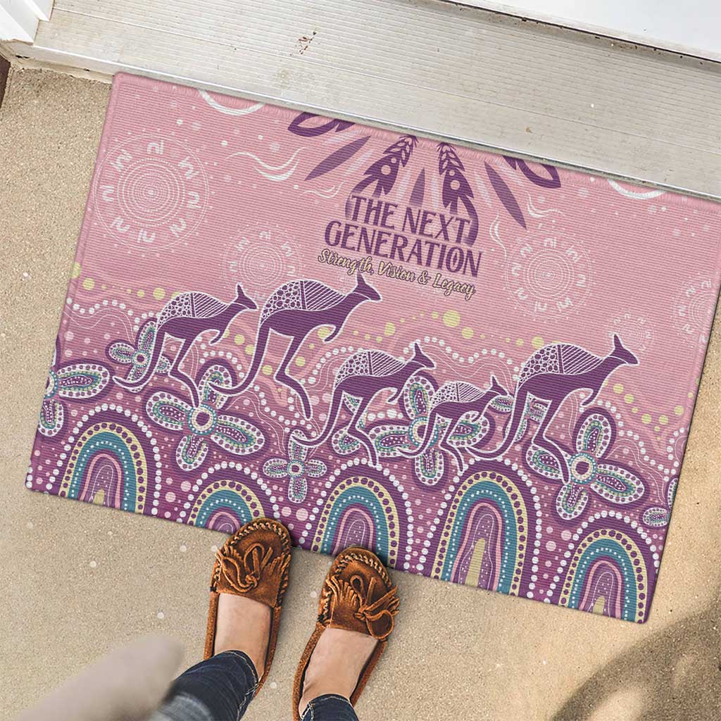 NAIDOC Week 2025 Indigenous Rubber Doormat Pastel Dream