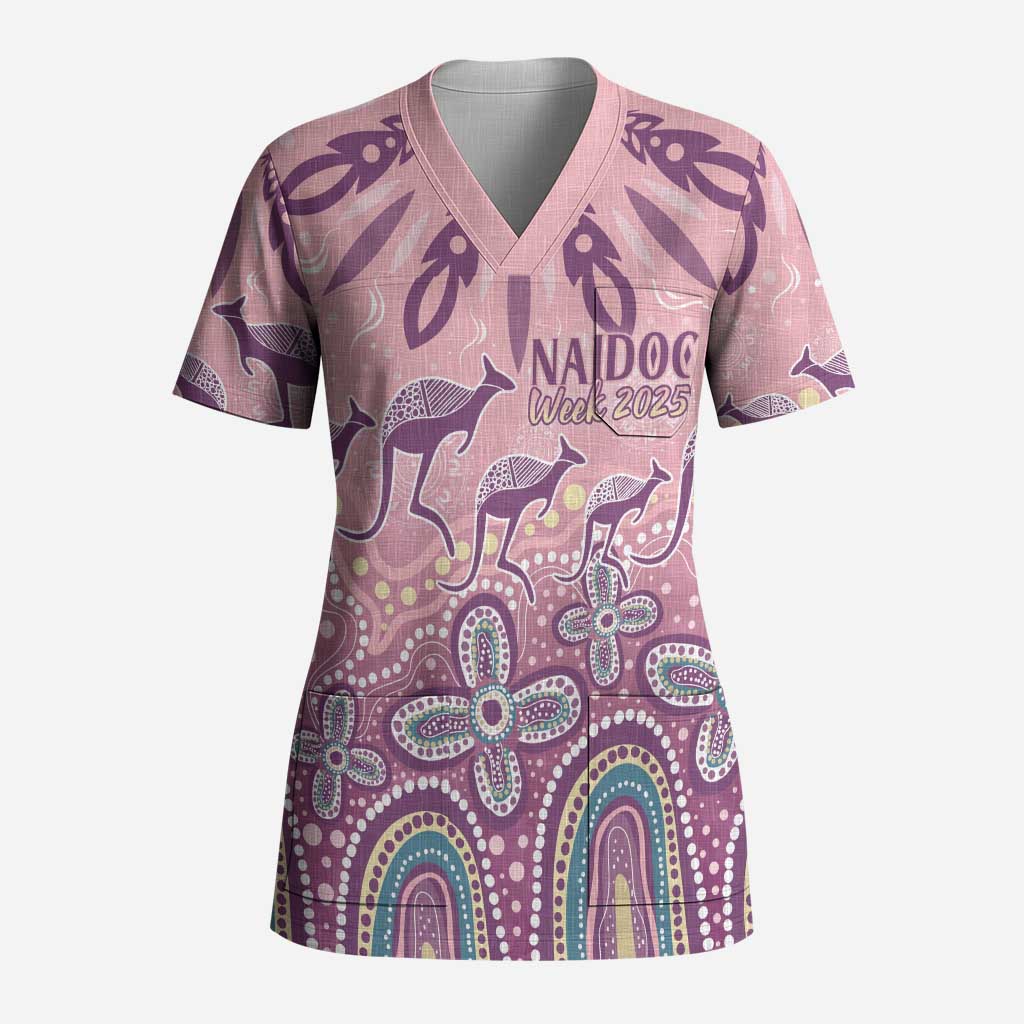 NAIDOC Week 2025 Indigenous Scrub Top Pastel Dream - Aussie Hoodie