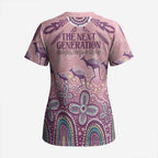 NAIDOC Week 2025 Indigenous Scrub Top Pastel Dream - Aussie Hoodie