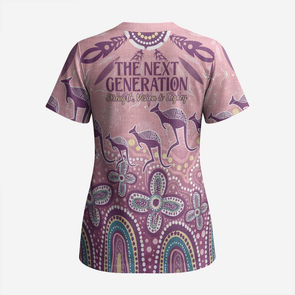 NAIDOC Week 2025 Indigenous Scrub Top Pastel Dream - Aussie Hoodie