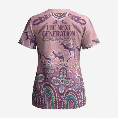 NAIDOC Week 2025 Indigenous Scrub Top Pastel Dream - Aussie Hoodie