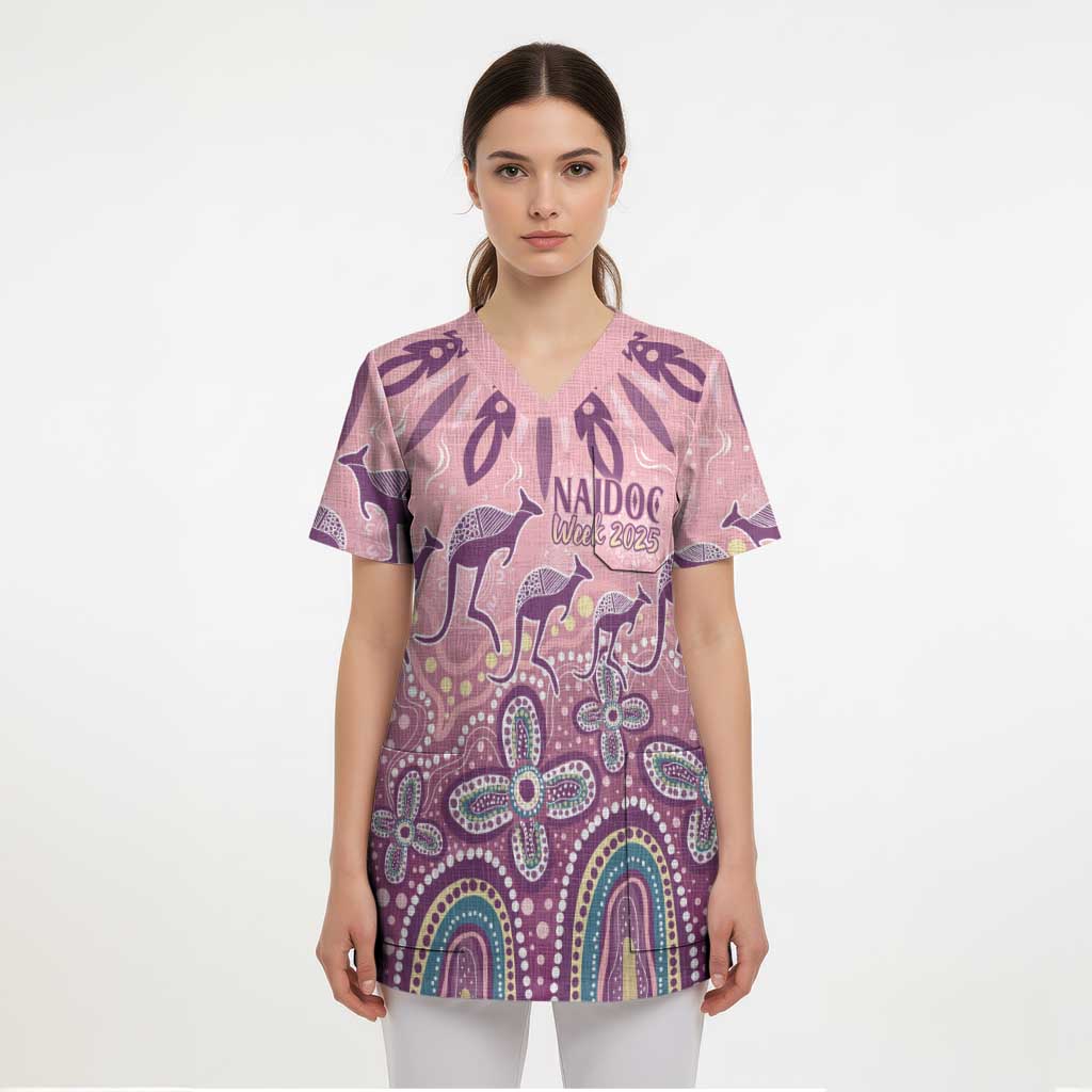 NAIDOC Week 2025 Indigenous Scrub Top Pastel Dream - Aussie Hoodie