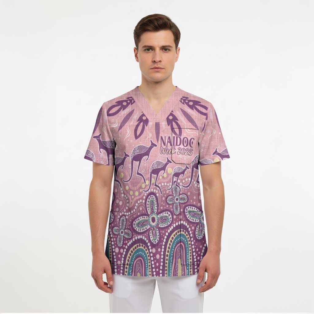 NAIDOC Week 2025 Indigenous Scrub Top Pastel Dream - Aussie Hoodie
