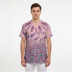 NAIDOC Week 2025 Indigenous Scrub Top Pastel Dream - Aussie Hoodie