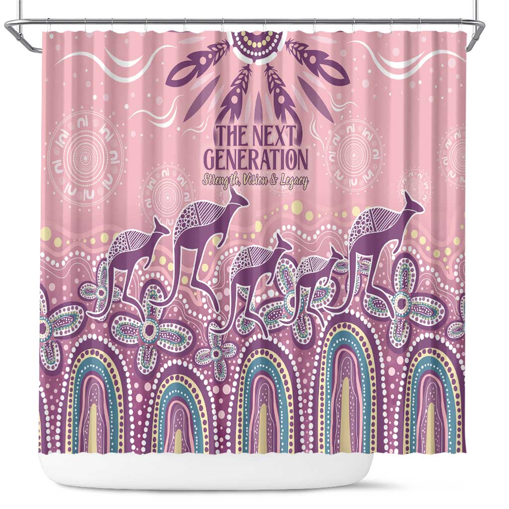 NAIDOC Week 2025 Indigenous Shower Curtain Pastel Dream