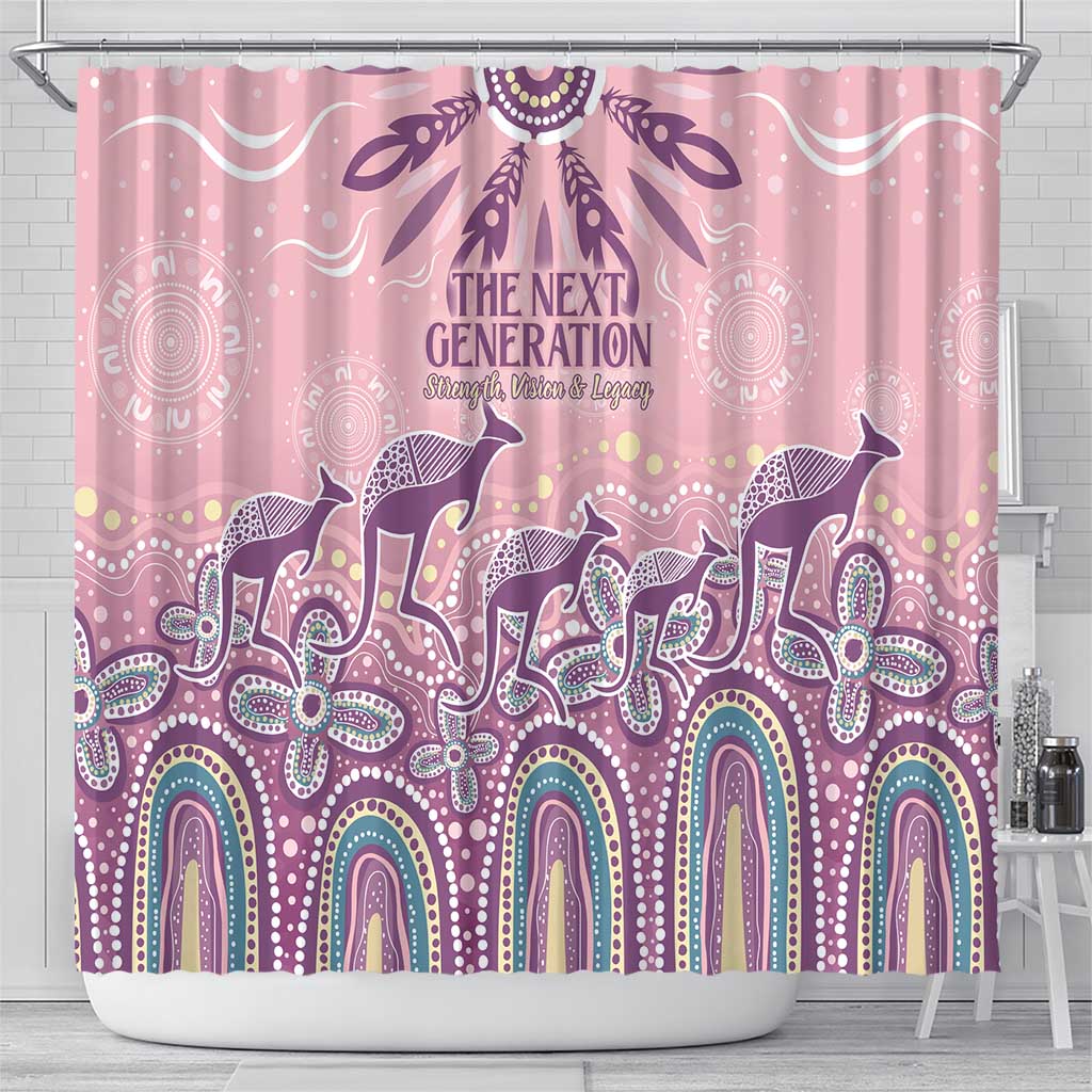 NAIDOC Week 2025 Indigenous Shower Curtain Pastel Dream